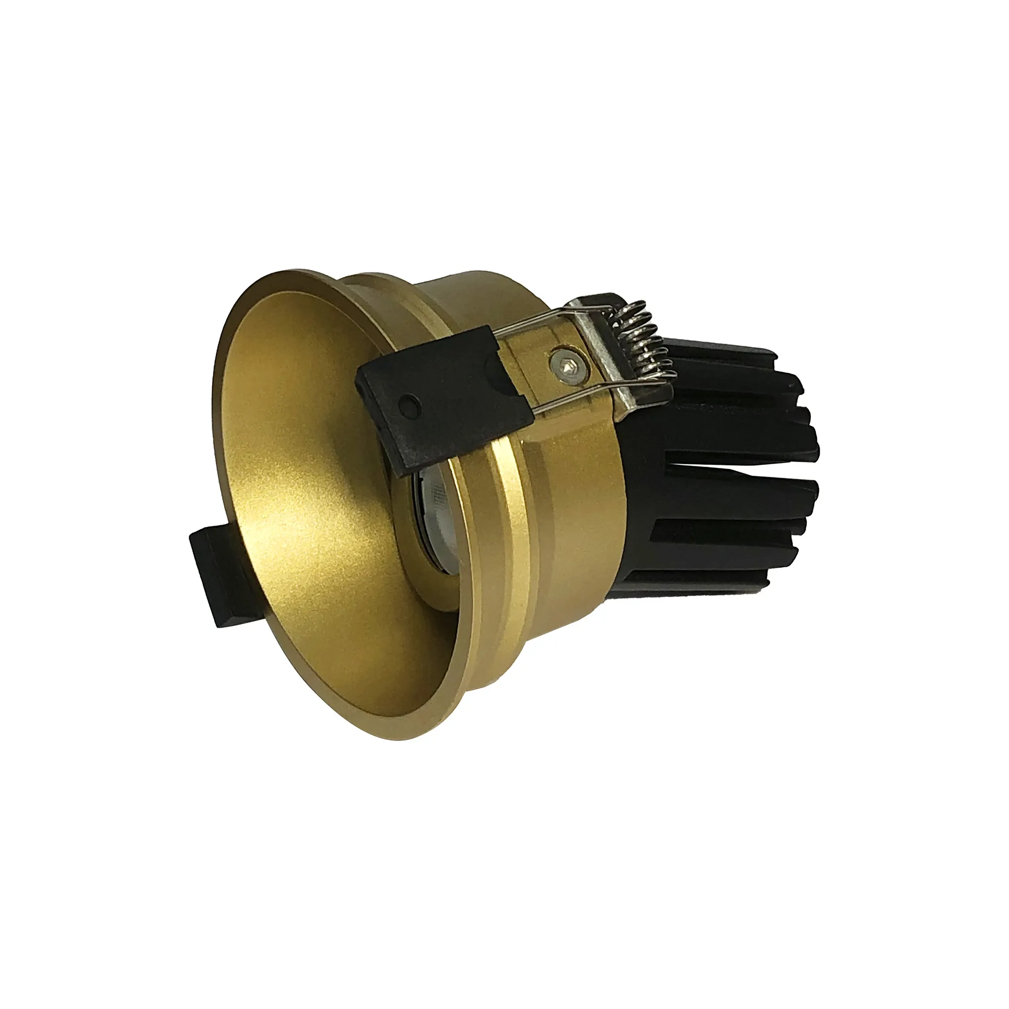 DM202543  Bania A 15 Powered by Philips 15W 1350lm 3000K 24° Engine, 350mA,Gold,Adjustable Recessed Round Spotlight,IP20.